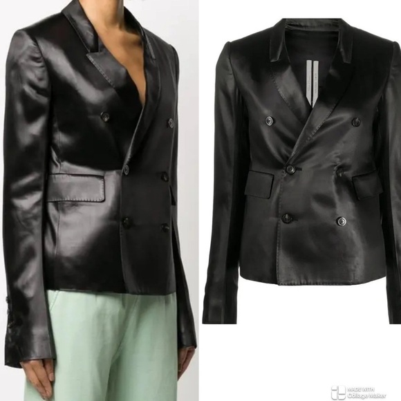 Rick Owens double breasted blazer in black NWT - Picture 1 of 11